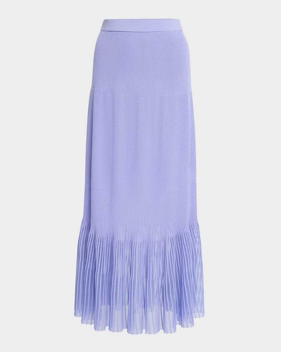 Heritage-Fit Pleated Knit Maxi Skirt